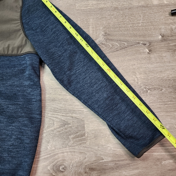 GH BASS & Co. Men's Blue and Green 3/4 Snap Front Pullover Sweatshirt Size Large - Picture 10 of 14